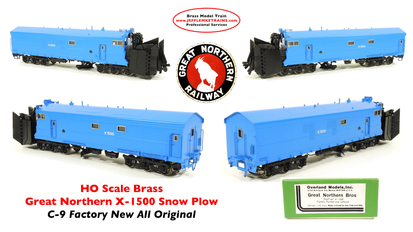 HO Scale Brass Overland Models OMI 3031.1 Great Northern Bros Sno-Flyer X-1500 by Ajin Precision of Korea 1994