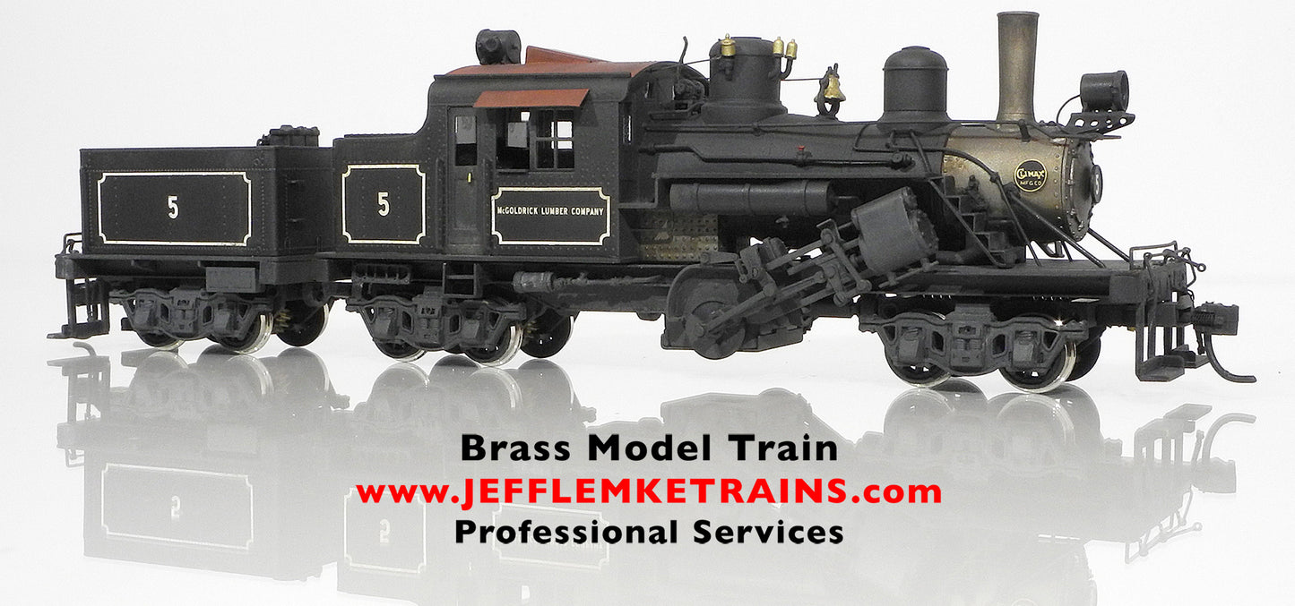 HO Scale Decal Set for PFM United Abernethy-Lougheed Logging Co. Limited No. 66 and McGoldrick Lumber Company No. 5 3-Truck Climax Locomotives (Decals ONLY)