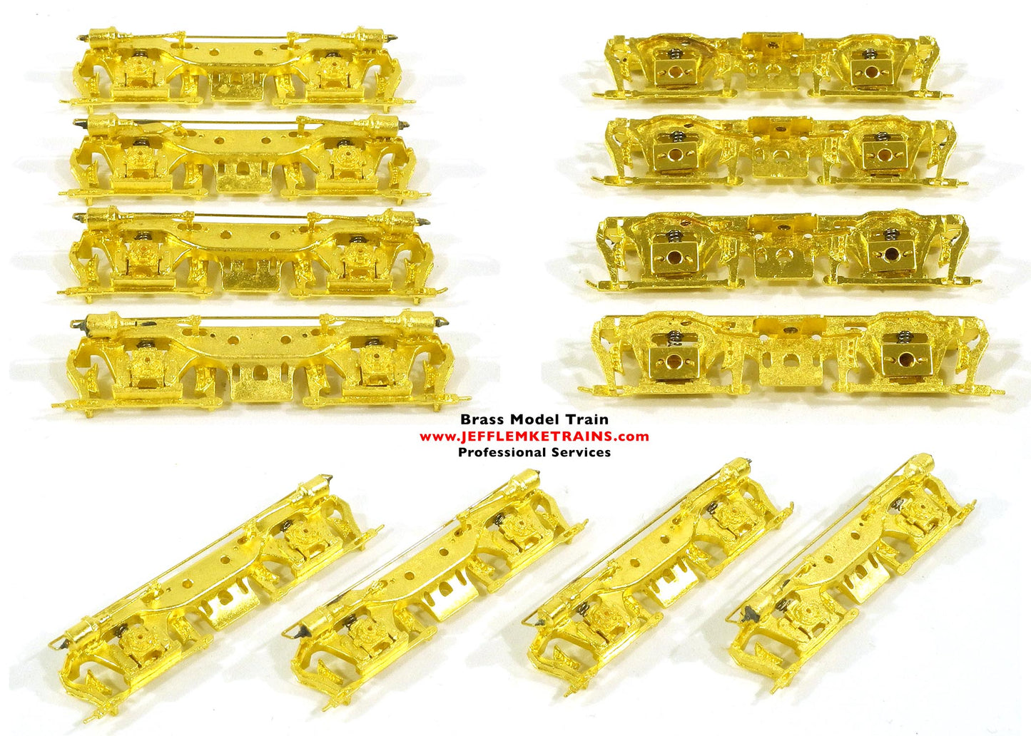 HO Scale Brass OMI 9673 EMD Flexcoil Diesel Switcher Truck Side Frames Set of 4