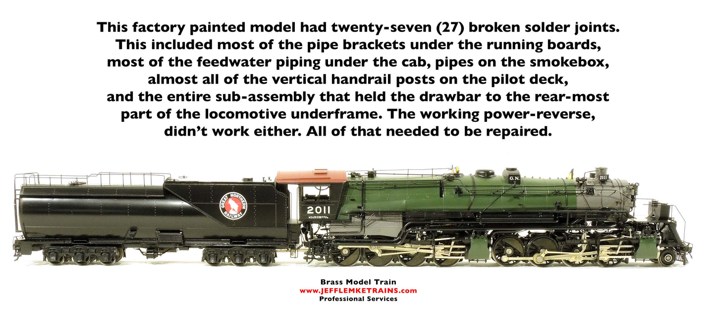 Brass Model Train Professional Repairs by Jeff Lemke Trains, Inc.