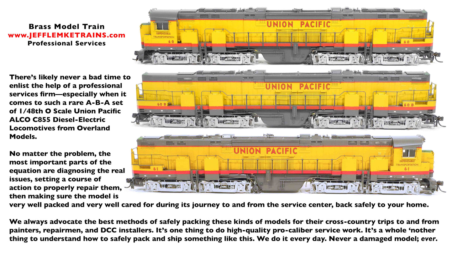 Brass Model Train Tech Support and Consulting by Jeff Lemke Trains, Inc.