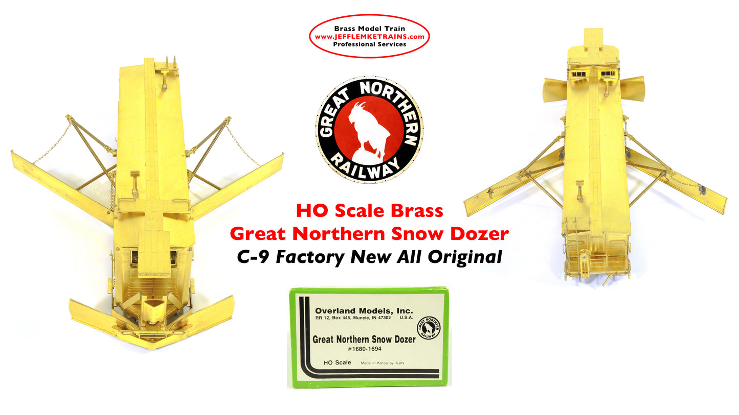 HO Scale Brass Overland Models OMI 1302 Great Northern Snow Dozer X1680-1694 by Ajin Precision of Korea 1981