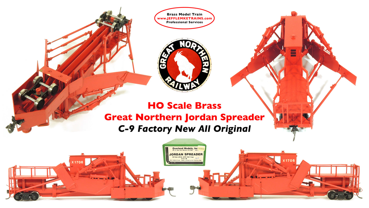 HO Scale Brass Overland Models OMI 1398.1 Great Northern Jordan Spreader X-1706 by Ajin Precision of Korea 1994