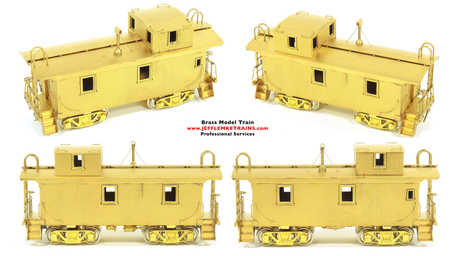 HO Scale Brass NWSL NorthWest Short Line Northern Pacific Railway 1200-1300-1600 Series Wood Caboose with Original End Railings made by ORION of Japan