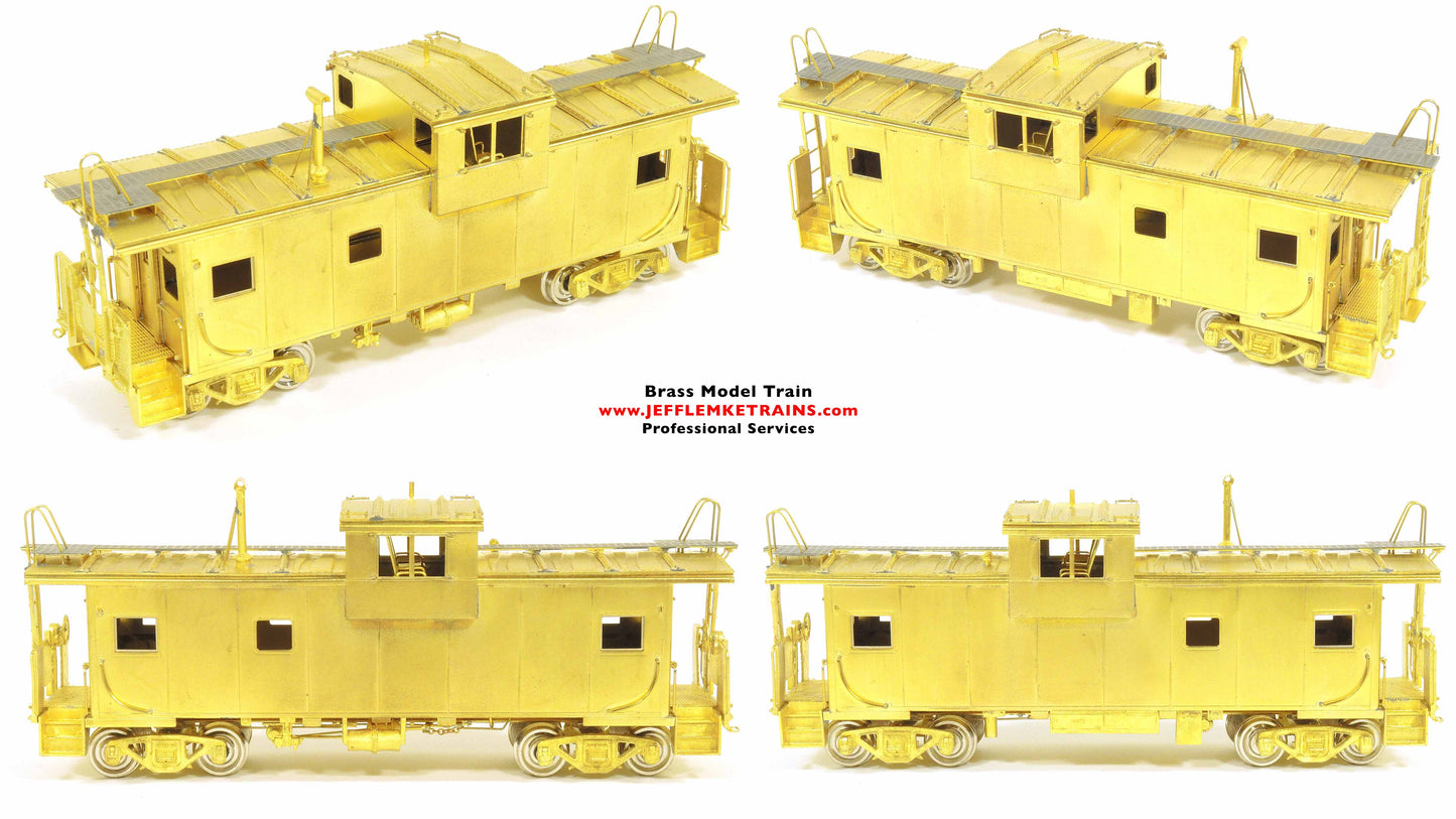 HO Scale Brass Overland Models OMI 3854 Great Northern Railway X106-X115 International Wide Vision Caboose made by Ajin Precision of Korea 1993