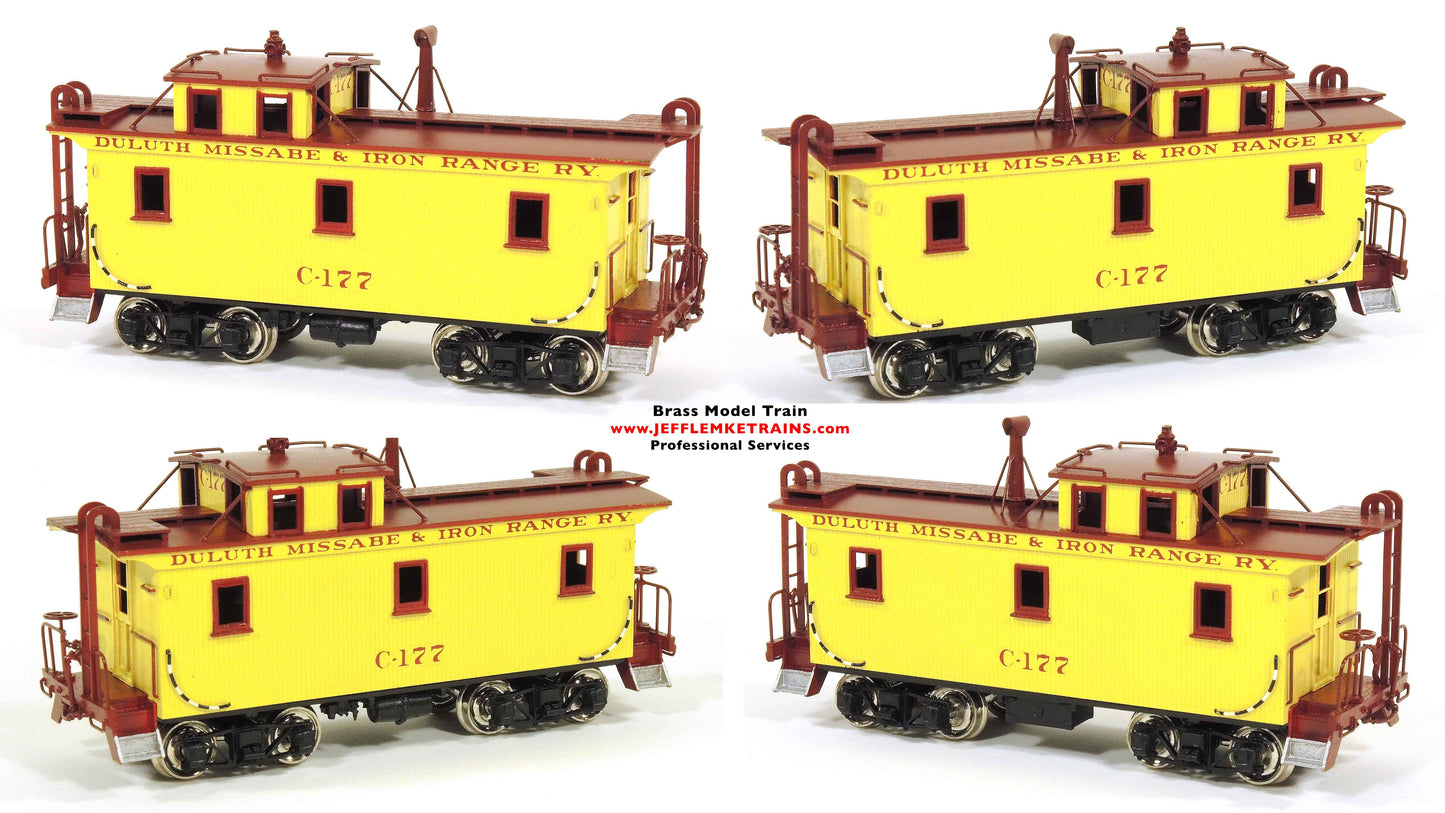 HO Scale Brass PFM DM&IR Missabe Wood Caboose C-177 Factory Painted made by SKI of Korea 1985