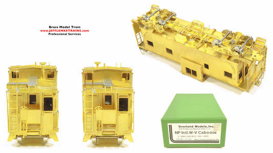 HO Scale Brass Overland Models OMI 3857 Northern Pacific Railway 10400-10424 International Wide Vision Caboose made by Ajin Precision of Korea 1994