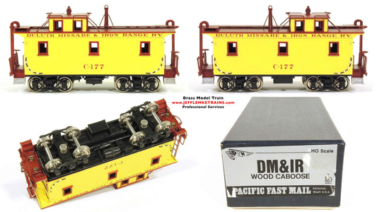 HO Scale Brass PFM DM&IR Missabe Wood Caboose C-177 Factory Painted made by SKI of Korea 1985