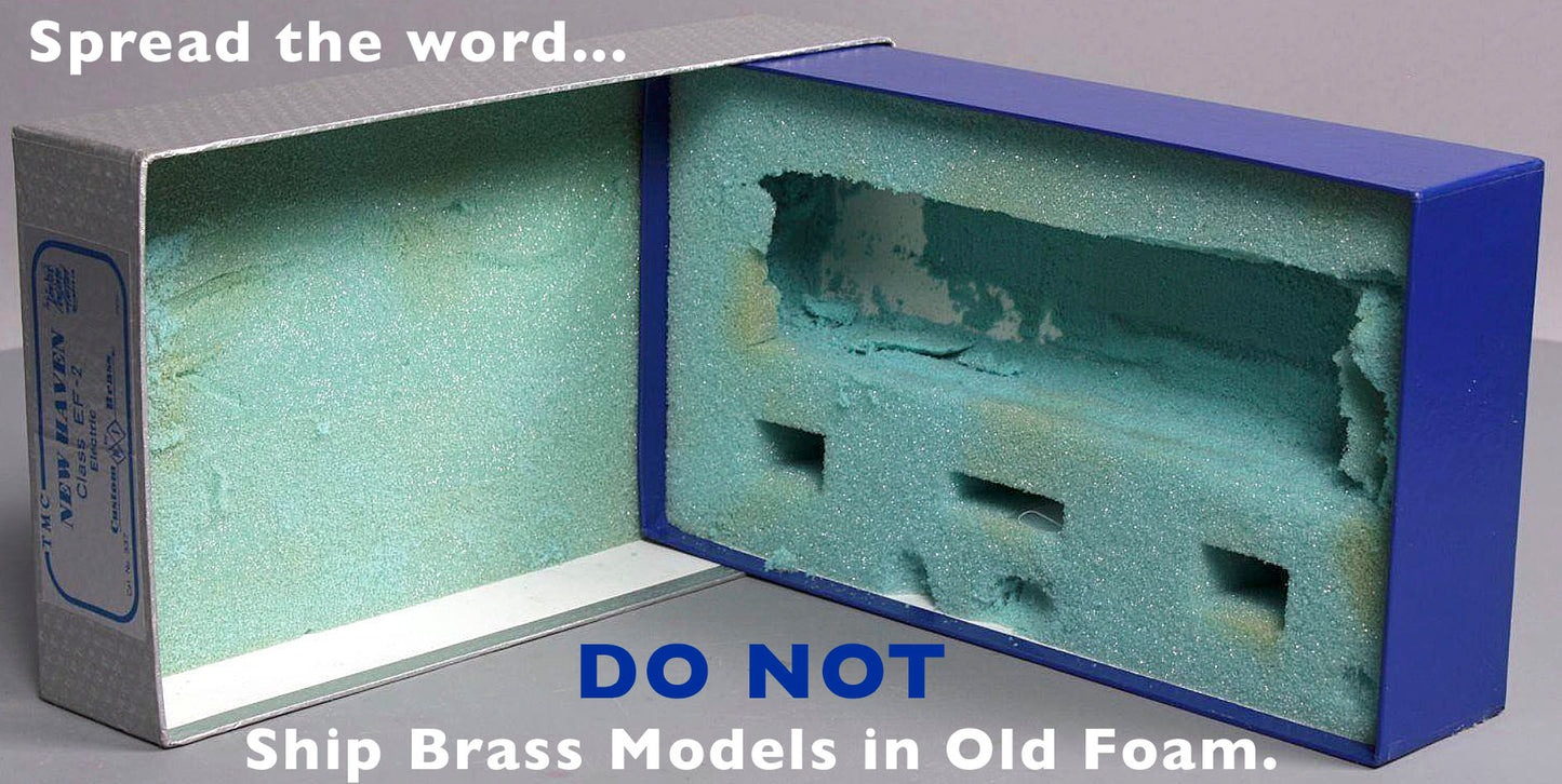 Remediating Foam Damage on Brass Model Trains by Jeff Lemke Trains, Inc.