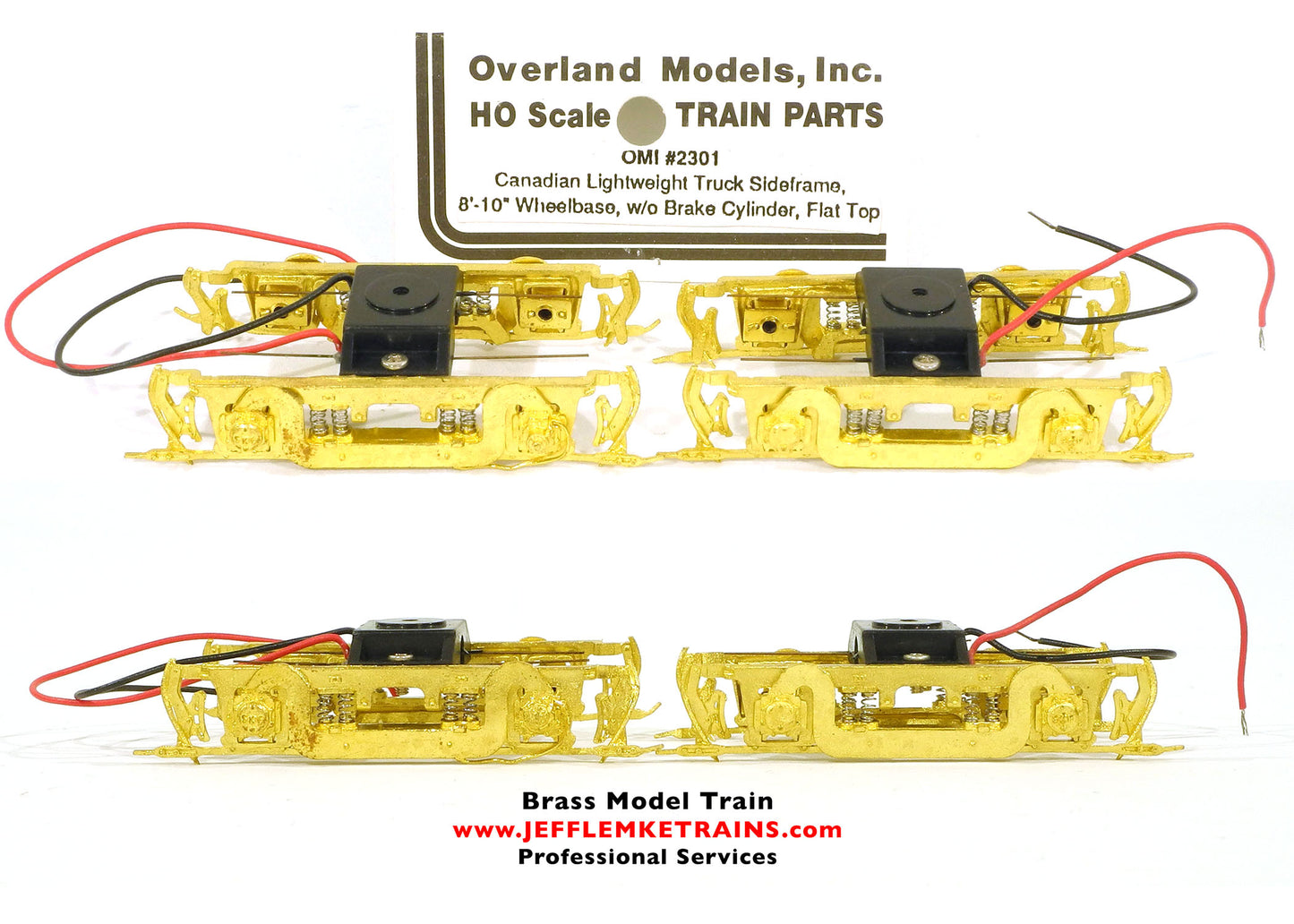 HO Scale Brass Overland Models OMI 2301 Canadian ALCO Lightweight Truck Sideframe Set