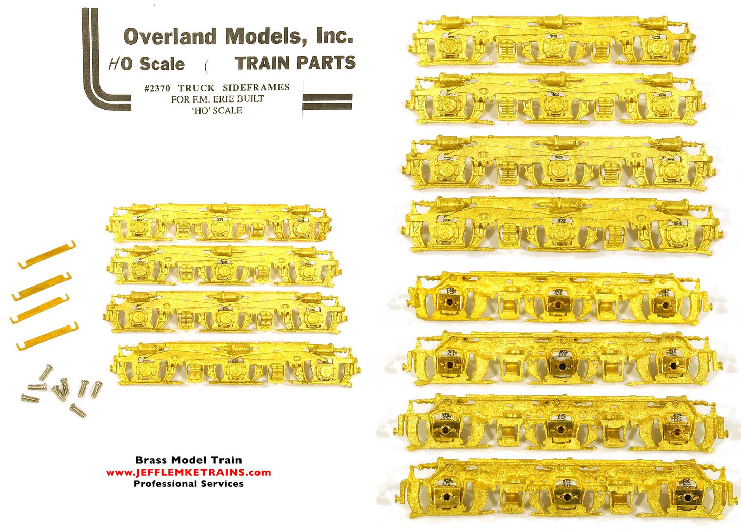 HO Scale Brass OMI 2370 Truck Side Frames for F-M Erie Built Diesel Locomotives Set of Four (4)
