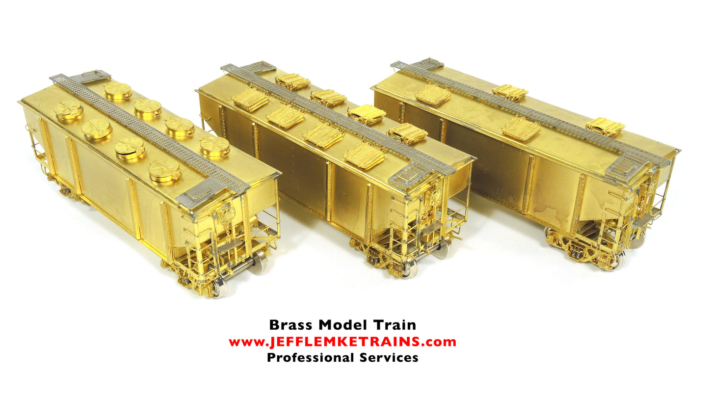 HO Scale Brass Overland Models OMI 3075-3076-3077 Great Northern Sand Cars by Ajin Precision of Korea 1987