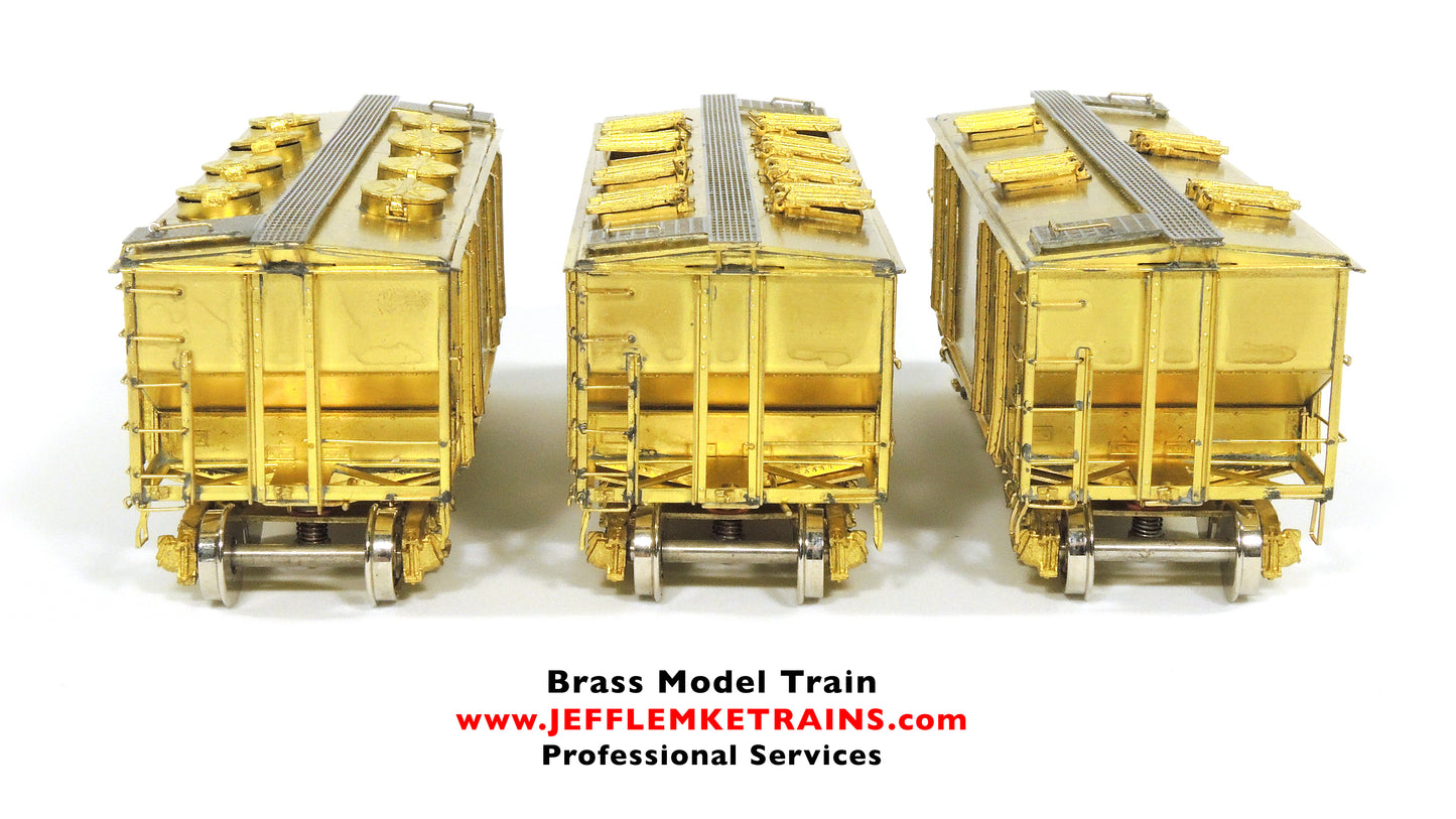 HO Scale Brass Overland Models OMI 3075-3076-3077 Great Northern Sand Cars by Ajin Precision of Korea 1987