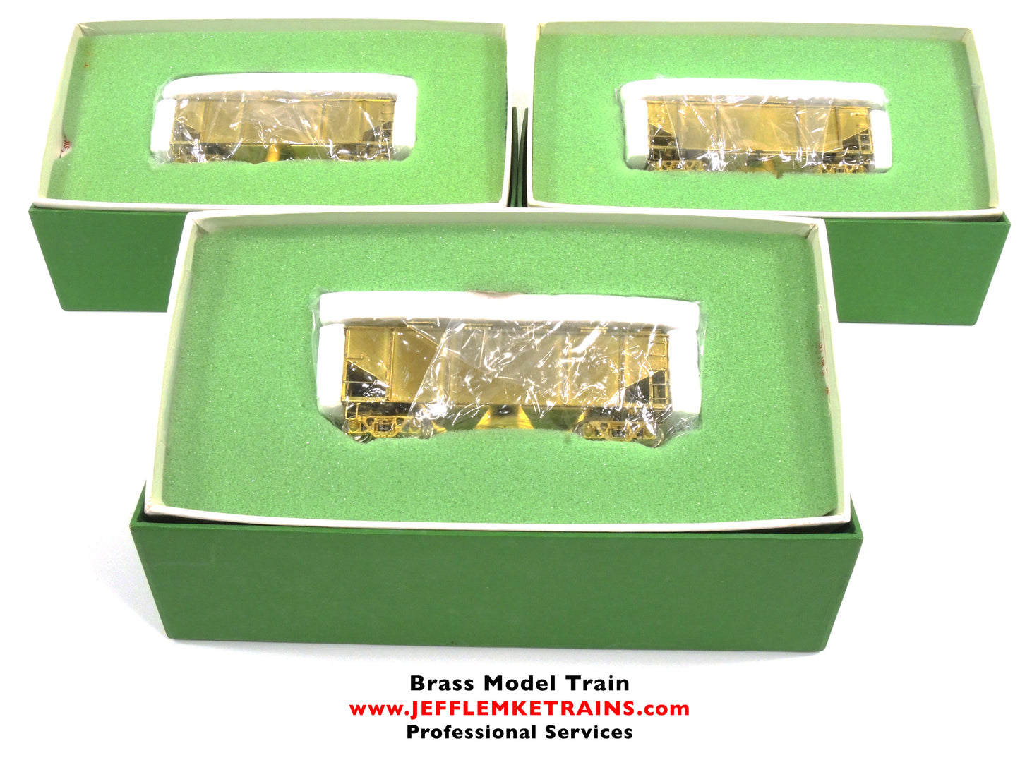 HO Scale Brass Overland Models OMI 3075-3076-3077 Great Northern Sand Cars by Ajin Precision of Korea 1987